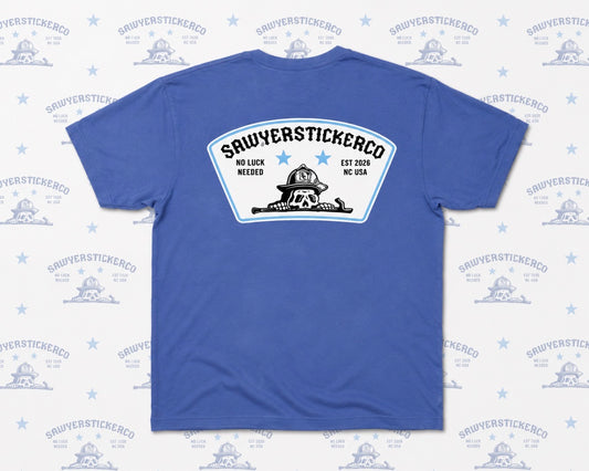 Sawyer sticker logo tee